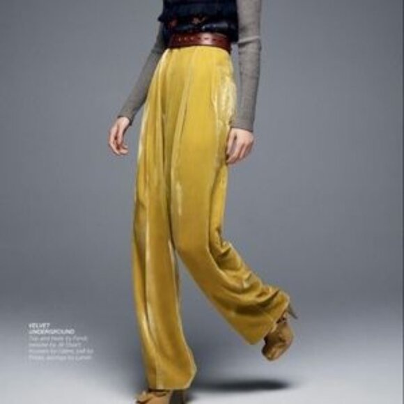 Céline 2016 Runway Velvet Wide Leg Trousers 36 - Picture 2 of 7